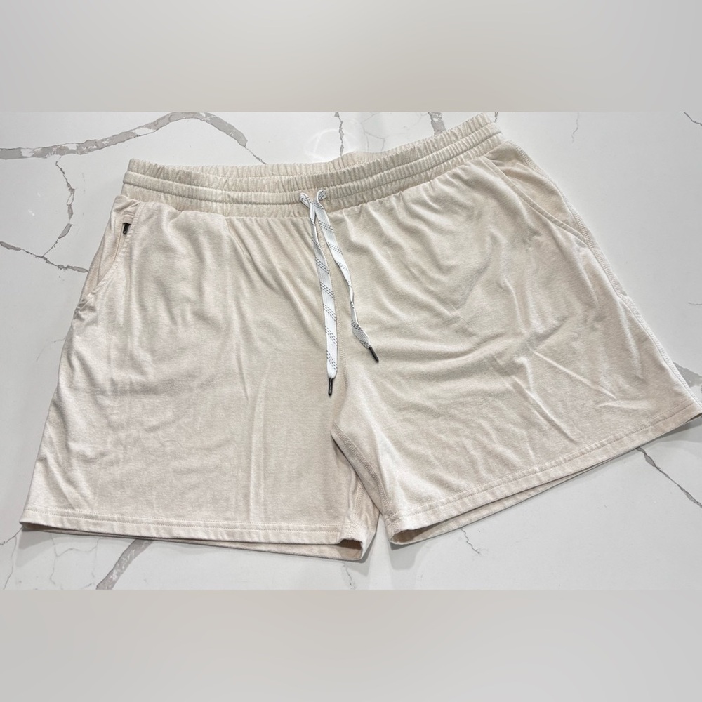 Pacific Trail Women’s Cream Jersey Athletic Loungewear Shorts Drawstring XXL